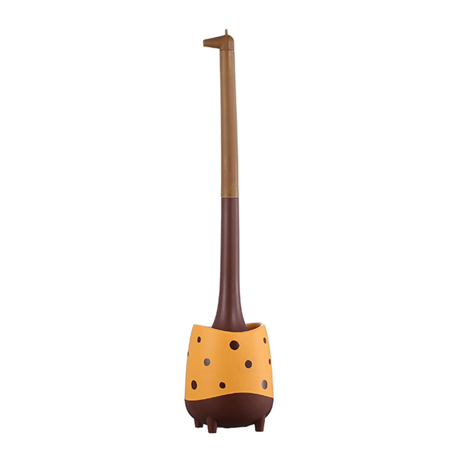 Giraffe Shape Toilet Clean Brush Long Handle Toilet Brush with Leak-proof Base Home Scrubber Cleaning Tool Silicone Brushes for Bathroom with Holder