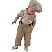 Boy Baby Striped Polo T-shirt Top Bib + Pants Set Overalls Outfit (80 (6-18 Months))