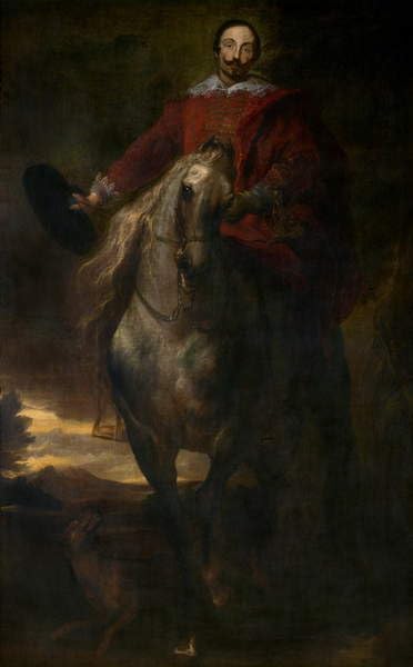 Peinture d'art d'affiche Van Dyck poster équestre Cornelis De Wael déco murale 60x90