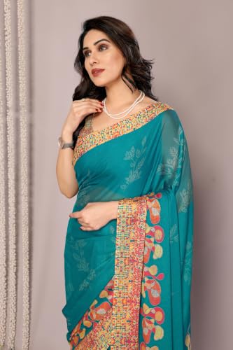 Image of MIRCHI FASHION Saree for Woman Chiffon Tie Dye Printed | Lightweight Daily Wear Women's Sari with Unstitched Blouse Piece (Available in 10 Colors)