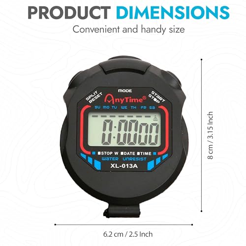 CREADY® Sportowy Stoper z Gwizdkiem – Do Piłki Nożnej, Pływania, Lekkoatletyki i Egzaminów – Gwizdek i Czasomierz w Zestawie - Czasomierz Sportowy