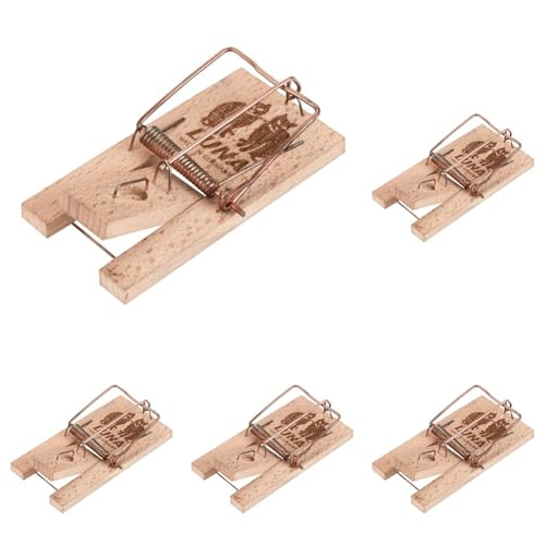 cit DEUFA 18934 Luna - Juego de 2 trampas para ratón, Color Beige (Paquete de 5)