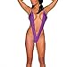 Produktbild Cctiwee Damen Sling Shot One Piece Bikini Monokini Bademode Badeanzug (Violett), violett, onesize