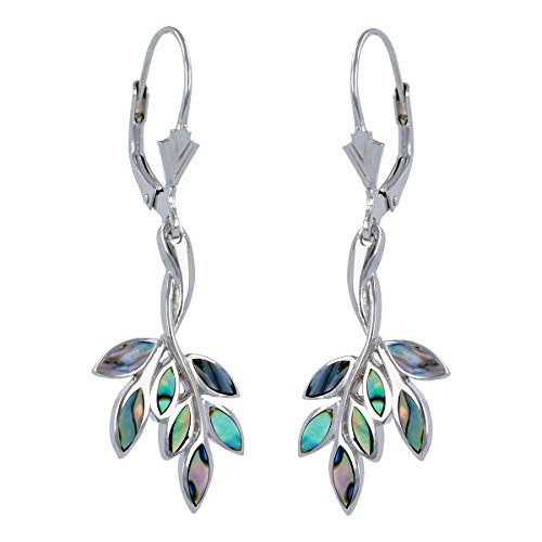 Boucles d'oreilles argent fleur nacre abalone pour illuminer vos tenues
