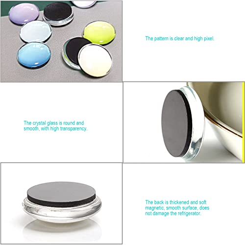 Cosylove 16Pcs Colorful Pattern Refrigerator Magnets, Crystal Glass Fridge Magnets For Home Office ,Cabinets, Whiteboards, Photos, Beautiful Magnets For Decorate Home #TOP4