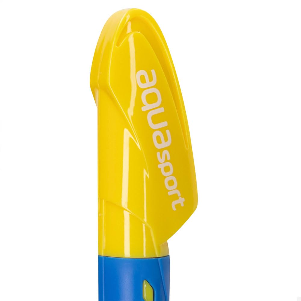 AKTIVE Tuba et Palmes Colorbaby Aqua Sport pour Enfants, Masque à Gouttes, Ajustement Facile, sans Latex, Palmes Réglables 27-31, Tube de Protection, lentilles en Polycarbonate