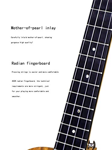 Concert Ukulélé, Professionnel Yukulele Avec Sac Advanced Acacia Wood Bois Entier Incluse Kit Débutant Pour Avancée… - Les Beatles, Paul McCartney, John Lennon, RIngo Starr, George Harrison Concert Ukulélé, Professionnel Yukulele Avec Sac Advanced Acacia Wood Bois Entier Incluse Kit Débutant Pour Avancée… – Image 8