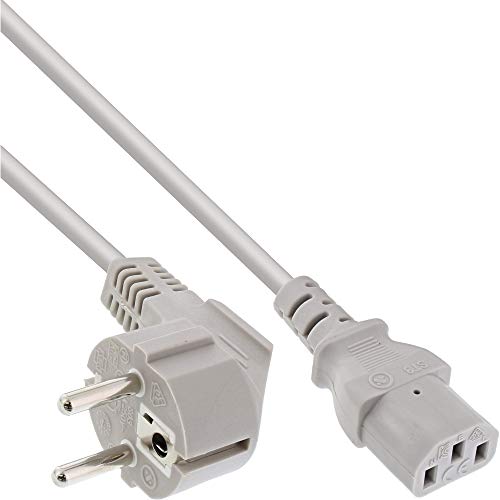 Cable InLine 16655G de 5 metros con enchufe tipo E y conector C13 gris