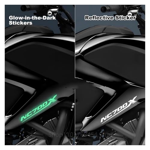 Autocollant réfléchissant fluorescent NC700X moto 700X or - 6
