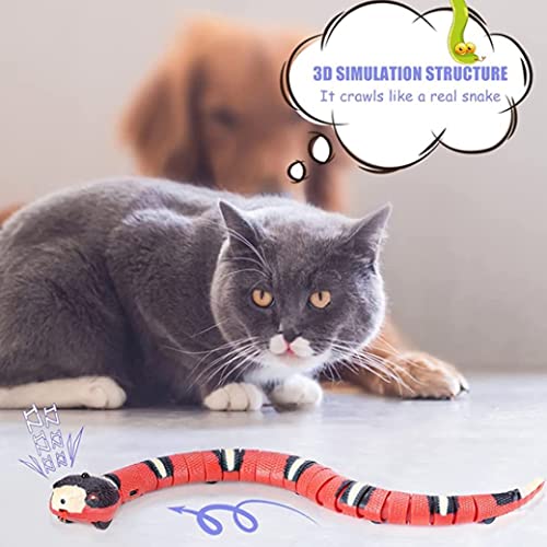 Jouet de serpent à induction électronique et interactif pour chat et chien