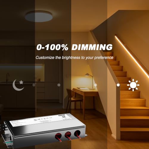 Image of 180W Dimmable LED Driver 12V, Compatible with Lutron and Leviton Dimmer