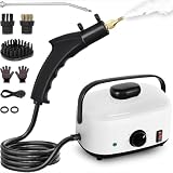 Steam Cleaner,2500W High Temperature High Pressure Steam Cleaner with 3 Brush Heads, Portable Steam Cleaners with 1.5L Tank For Car Detailing Kitchen Bathroom Floors(White)