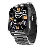 Fastrack Jupiter Retro 1.83" Display Smart Watch with BT Calling, Functional Crown, Metal Strap, 100+ Sports Modes, Health Suite, IP68 – Smartwatch for Man & Women Latest (Gun Black)