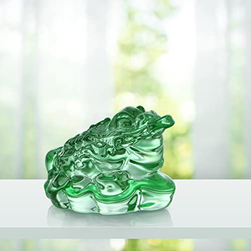 Set de 2 Estatuas Sapo de la Fortuna de Cristal Feng Shui miniatura 5
