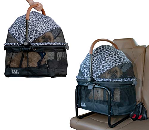 Pet Gear No-Zip View 360 Pet Carrier & Car Seat, 20", Spotted Black