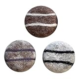 Xlabor Filz Seife Stück Wolle Handgemachte Rund Handseife 3-er Set