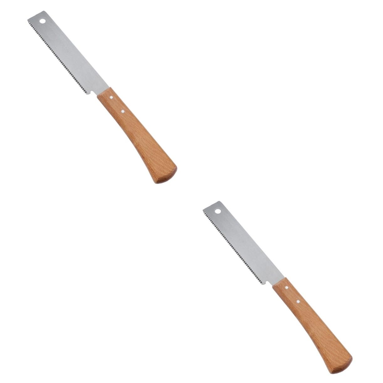2pezzi Seghetto Manuale Mano Con Manico Legno Di Precisione Denti Per Lavori Di Falegnameria Utensile Compatto Per Giardinaggio e
