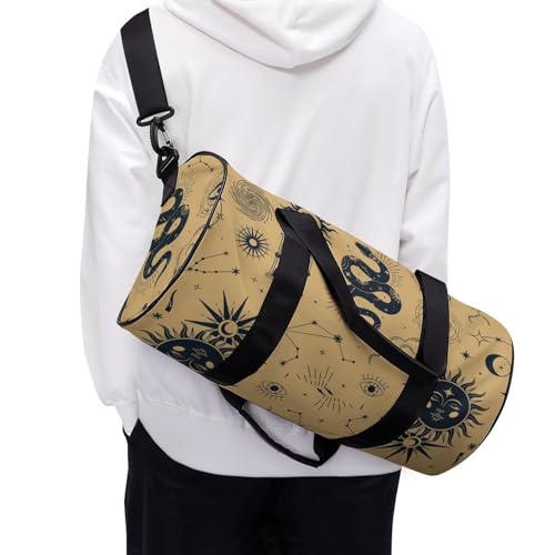 Sac de voyage serpent étoile de lune étanche et léger pour le week-end