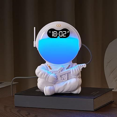Astronaut Kids Sunrise Alarm Clock, 7 Dimmable Light Wake Clock f...
