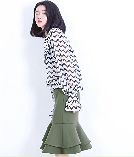 Jupe de la hanche army green pour vos sorties et soirées chic - 3