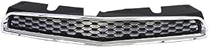Titanium Plus Autoparts Front Upper Black Grille Grill With Chrome Molding 10-15 Compatible With CHEVY Equinox GM1200622 25798744