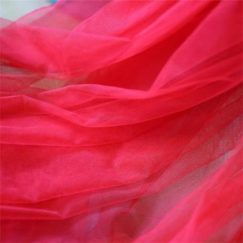 Tissu tulle polyester doux bordeaux 160 cm anti-irritation couture