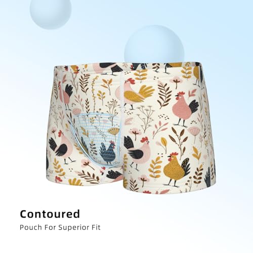 Boys' Cotton Boxer Brief Soft Underwear-Cartoon Chickens4