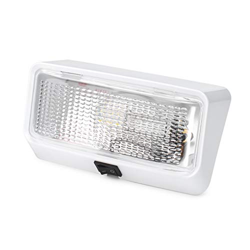 Lumitronics 12V Led Exterior Outdoor Porch Light With On/Off Switch - Removable Clear & Amber Lenses Perfect Outside Replacement Lights For Rvs, Motorhomes, Campers, 5Th Wheels, Trailers! (White) #TOP6