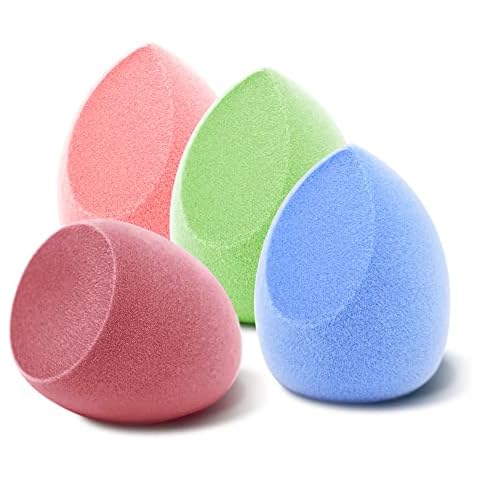 Mikrofaser-Samt-Make-up-Schwamm, 4-teiliges Set, DOLOVEMK glatter Make-up-Mischschwamm Cover
