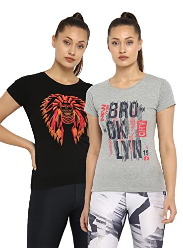 Image of Ap'pulse Women's Printed Short Sleeve Sport Tshirt Combo Pack