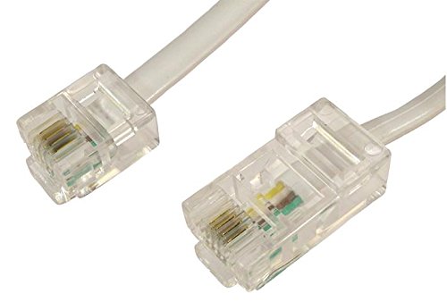 Cavo RJ11 A RJ45 - 1.8 Metri, Bianco - Per Telefono, Modem ADSL, Presa A Parete - Foto 6