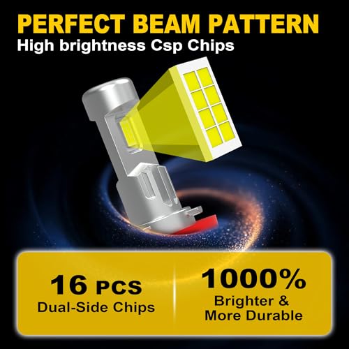 KIMLATAR H11 Bulbs Super Bright Xenon White H8 Bulbs Fog Lights Pack of 2 — view 5