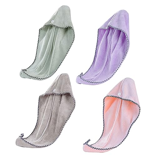 Balacoo 6 Pçs Toalha De Cabelo Seco Toalha De Cabeça De Chuveiro Para Mulheres Turbante De Cabelo En