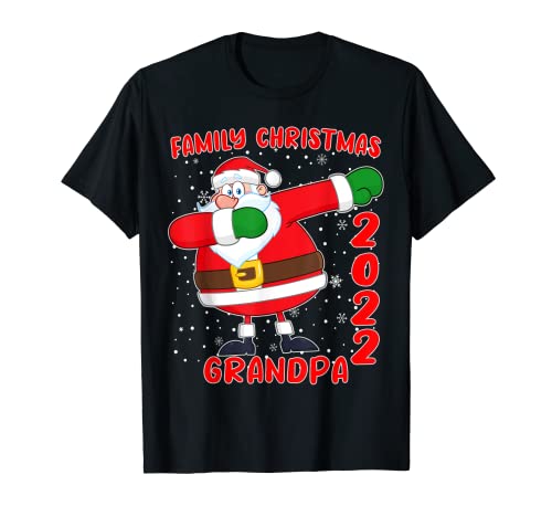 Familia a juego Navidad 2022 Abuelo Dabbing Santa Squad Camiseta