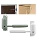 Safety Spring Door Closers, Adjustable Closing Door Hinge, Easy to Install to Convert Hinged Doors to Self Closing Doors - Gray