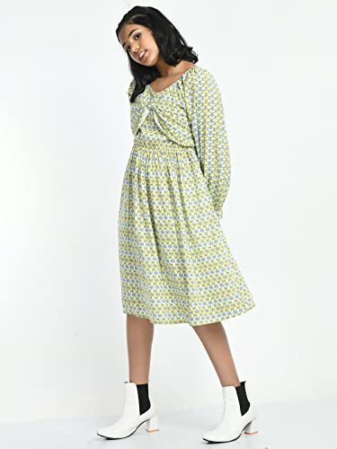 Image of Bella Moda Round Neck Cotton Fit and Flair Casual Dress