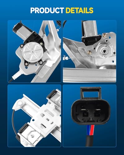 Image of PHILTOP Front Right Passenger Side Power Window Regulator and Motor Assembly Compatible with 2000-2005 Buick LeSabre Replace 741-761