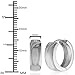 925 Sterling Silver Wide Huggie Hoop Earrings High Polished Shiny (0.6