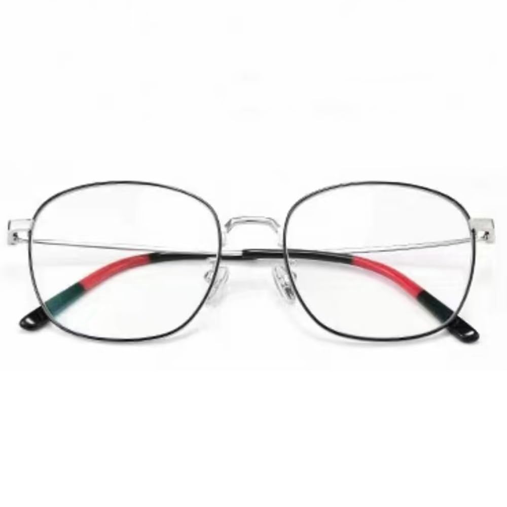 NILZA Sonnenbrille Große Rund Gläser Lesebrille Multifokale Computerbrille Metallrahmen Lesesonnenbrille Mode Sonnenleser Brille Gold (Color : Black, Size : +1.75)