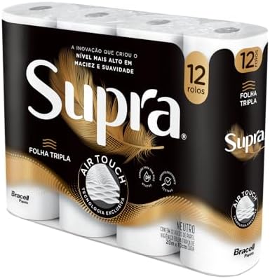 PAPEL HIGIENICO SUPRA 12 ROLOS FT 20M 6X12