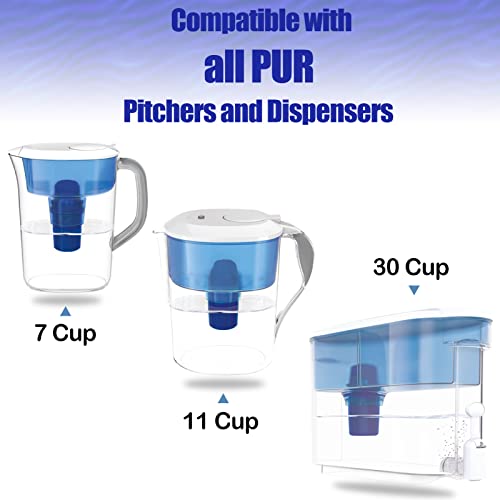 4-Pack Ppf900Z Water Filter Replacement For All Pur®, Pur® Plus Pitchers & Dispensers Filtration Systems, Nsf Certified, Blue #TOP1