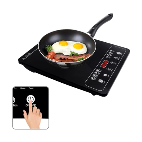 Image of iBELL 20YO 2000W Induction Cooktop with Full Touch Control, Auto Shut-Off & Overheat Protection, Crystal Glass Surface, 1+1 Year Warranty, Compact Design (Black)