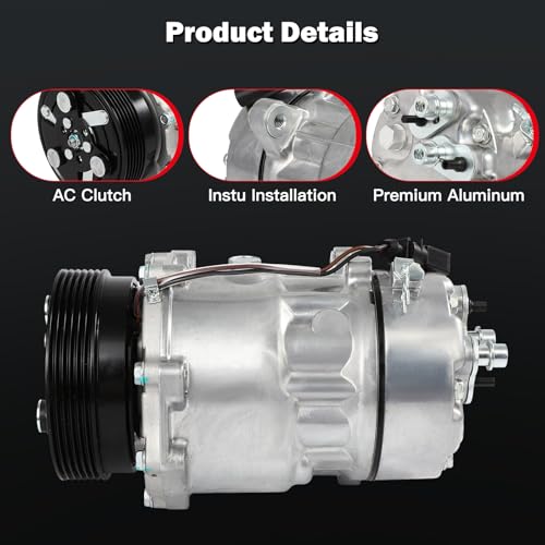 Image of CCIYU AC Compressor w /Clutch for Volkswagen Jetta 1.8L 2001-2005