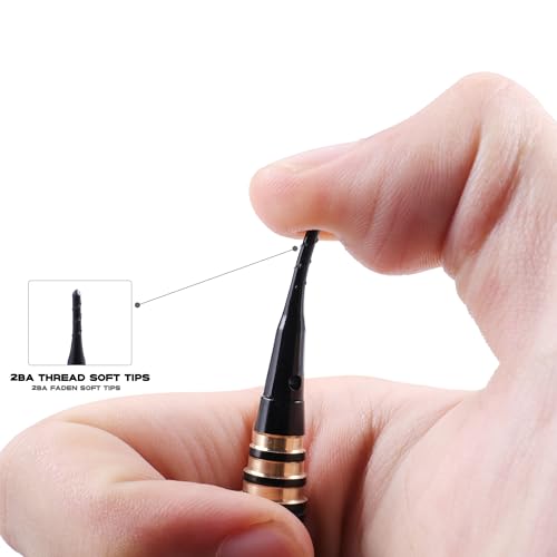 MageRabbit 1000 Stück Kunststoff-Dart-Spitzen, 2BA-Gewinde, weiche Dart-Spitzen