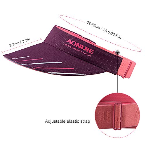 Visor Cap, Andoer Novo chapéu protetor solar ajustável masculino e feminino com aba larga à prova de
