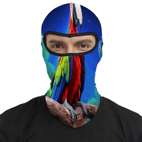 Ski Mask for Men Women Parrot Printed Balaclava Face Mask Thermal Face Mask Cold Weather Motorcycle Gear Ski Mask Winter Face Mask for Women Men miniatura 2