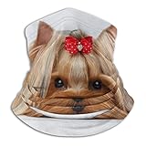 ネックウォーマー フェイスマスク 可愛い ヨークシャーテリア 犬柄 ヘッドバンド 多機能 バンダナ 防寒 防風 埃よけ 花粉症に対策 釣り サイクリング スキー 登山 マスク 秋冬用 男女兼用 フリーサイズ