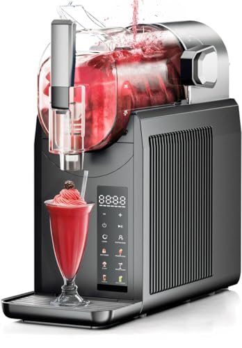 Slushie Machine for Home, Professional Frozen Drink Maker - No Ice Needed, Auto Cleaning, 6 Preset...