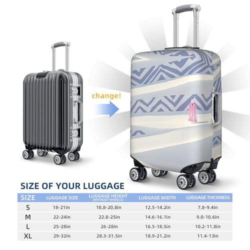Elastic Washable Suitcase Cover Protector,Snow mound Luggage Cover Sleeve Wrap for 18-32 Inches Suitcase Travel Accessories3