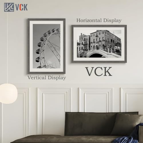 Image of VCK 20x30 Poster Frames 3 Pack, Gray Wood Picture Frame, Wall Display